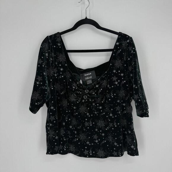 Modcloth x Collectif top 18 green velvet star fairy festival renaissance plus - Picture 2 of 7